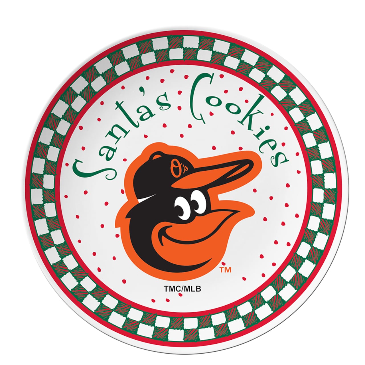 The Memory Company MLB 10" Ceramic Santa Cookie Plate